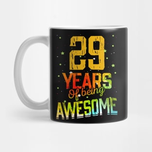 29 Years Of Being Awesome Gifts 29th Anniversary Gift Vintage Retro Funny 29 Years Birthday Men Women Mug